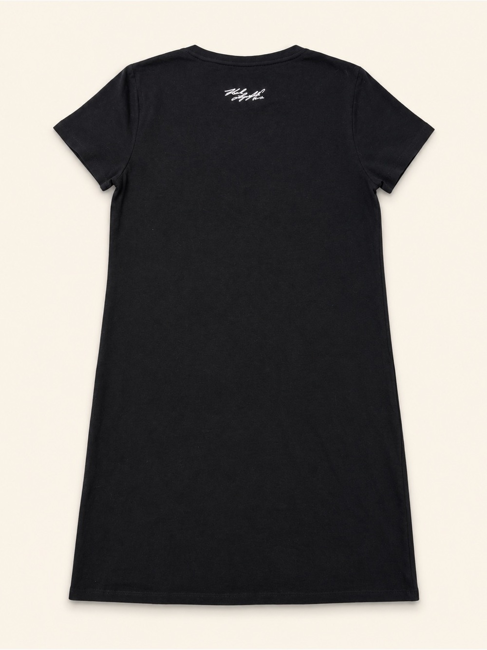 Karl Lagerfeld Paris Black Floral Logo T-Shirt Dress - Picture 2 of 2